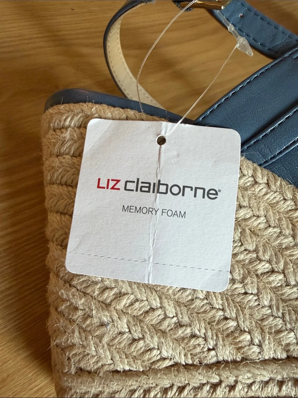 Liz Claiborne LC Amaro Espadrille Wedge Sandals Blue Size 11 M NWT